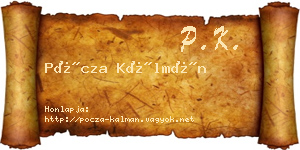 Pócza Kálmán névjegykártya